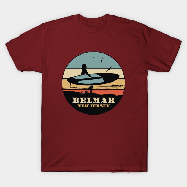 Belmar NJ Surfer T-Shirt by ArtOnTheRun